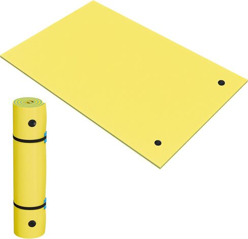 YITAHOME 9' X 6' بحيرة تطفو حصيرة عائمة لبحيرة المياه حصيرة نفخ الطوافات وسادة زنبق حمامات السباحة القوارب الشاطئ، XPE جزيرة عائمة للبالغين in Saudi Arabia