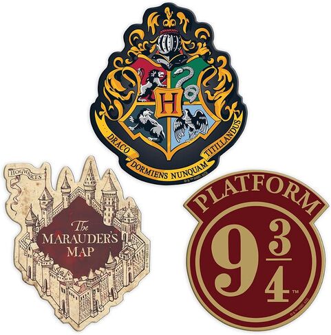 Paper House Productions Harry Potter Hogwarts Symbols Fridge Magnet Set, 3-Pack in Saudi Arabia