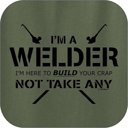 ThisWear Welder Here To Build Crap Not Take Any Long Sleeve Front Pocket Hoodie Sweatshirt in Saudi Arabia