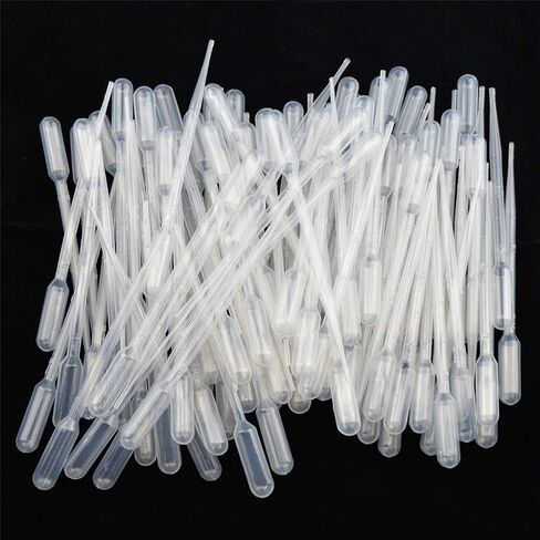 100PCS Plastic Transfer Pipettes Eye Dropper Essential Oils Mixing Water Color Paint Tools (0.2ml) in Saudi Arabia