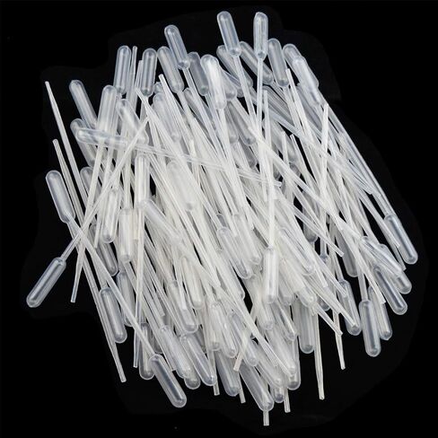 100PCS Plastic Transfer Pipettes Eye Dropper Essential Oils Mixing Water Color Paint Tools (0.2ml) in Saudi Arabia
