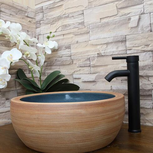 صنبور حمام أسود غير لامع بفتحة واحدة ومقبض واحد مع استنزاف منبثق مع مهوية الفائض، صنبور حمام، حوض سطح السفينة، صنابير تجارية حديثة، خلاط صنبور العرض، خرطوم خالٍ من الرصاص in Kuwait