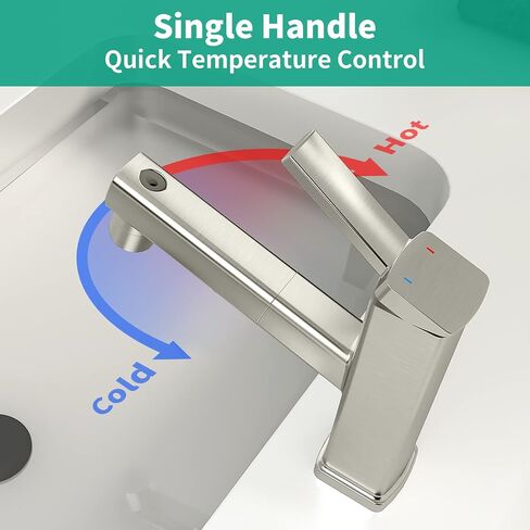 Single Hole Bathroom Faucet, Single Handle Modern Pull Out Bathroom Sink Faucet with 3 Water Flow Modes, Fountain Bathroom Faucets with Sprayer (Black, Regular) in Saudi Arabia