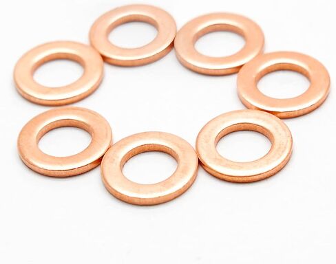 40 Pcs M14 Copper Washer, Copper Metric Sealing Washers Flat Ring Seal Gasket, 14mm ID, 20mm OD, 1.5mm Thickness in Saudi Arabia