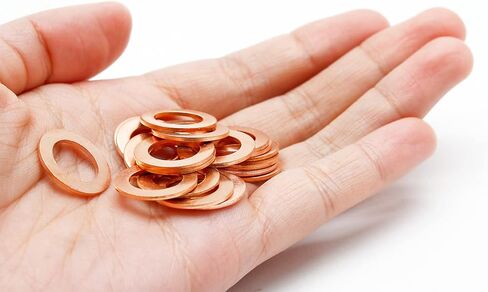 40 Pcs M14 Copper Washer, Copper Metric Sealing Washers Flat Ring Seal Gasket, 14mm ID, 20mm OD, 1.5mm Thickness in Saudi Arabia