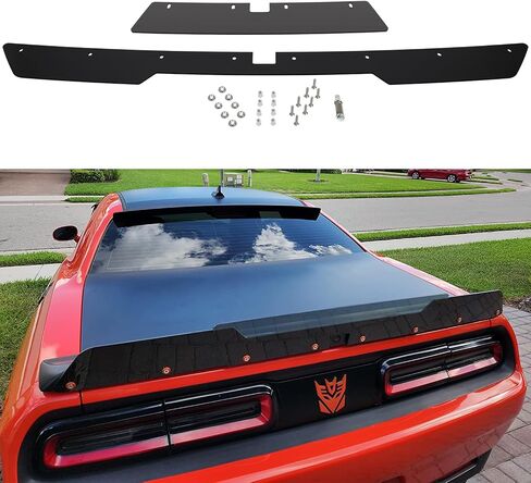 Bonbo Rear WickerBill Spoiler Fits for Dodge Challenger 2015-2022 2023 SRT RT Hellcat Scat Pack with Back up Camera, 2-Piece Rear Wicker Bill Spoiler Add-on Type Includes RivNut Tool in Saudi Arabia