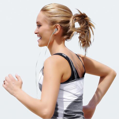 سماعات أذن سلكية مقاس 3.5 ملم، سماعات أذن سلكية مدمجة وخفيفة الوزن، سماعات عازلة للضوضاء للعمل والموسيقى (أبيض ورمادي) in Kuwait