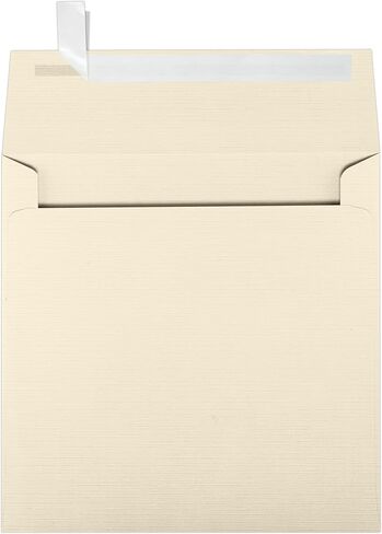 LUXPaper Square Invitation Envelopes | Peel & Press | 6 1/2" x 6 1/2" | Natural Linen | 80lb. Text | 50 Qty in Saudi Arabia