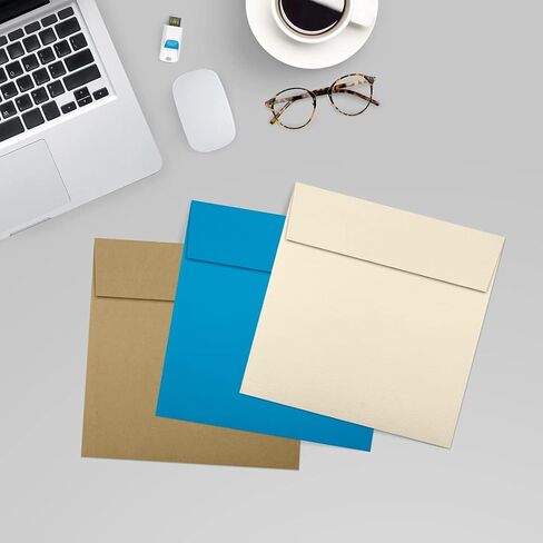 LUXPaper Square Invitation Envelopes | Peel & Press | 6 1/2" x 6 1/2" | Natural Linen | 80lb. Text | 50 Qty in Saudi Arabia