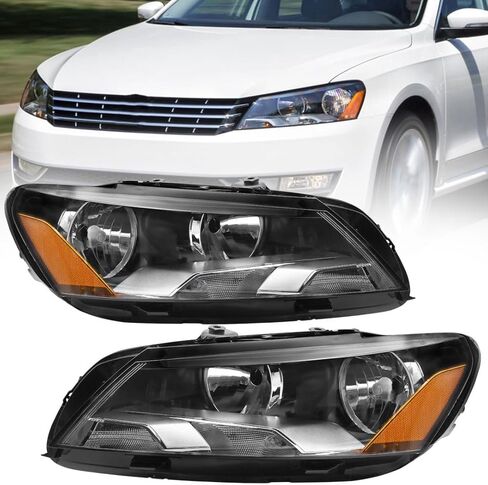 مجموعة المصابيح الأمامية Sunhua مناسبة لـ 2012 2013 2014 2015 Volkswagen Passat والسائق والركاب الجانب 6 Pin كشافات هالوجين in Kuwait
