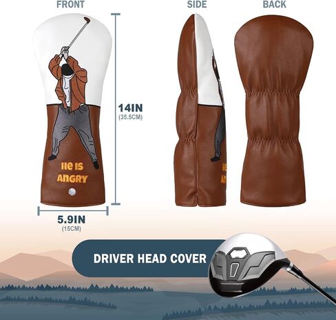 Craftsman Golf Club Headcover Funny Golf Swing Head Covers for Woods and Driver Hybrids in Saudi Arabia