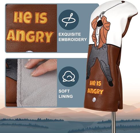 Craftsman Golf Club Headcover Funny Golf Swing Head Covers for Woods and Driver Hybrids in Saudi Arabia