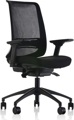 Goldsit Mercur Style Office Desk Chair | European Quality | Mesh Backrest with 3 Lockable Angles | Adjustable Armrests | Brake Rolling Resistance and Silent Casters | Anthracite in Saudi Arabia