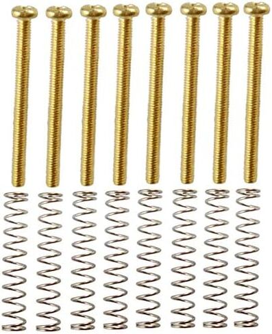 8 Pieces Metal Humbucker Double Coil Pickup Frame Ring Mounting Screws Springs suit for Electric Guitar Accessory, Gold in Saudi Arabia