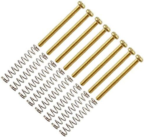 8 Pieces Metal Humbucker Double Coil Pickup Frame Ring Mounting Screws Springs suit for Electric Guitar Accessory, Gold in Saudi Arabia