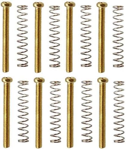 8 Pieces Metal Humbucker Double Coil Pickup Frame Ring Mounting Screws Springs suit for Electric Guitar Accessory, Gold in Saudi Arabia