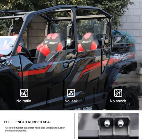 KIWI MASTER Hard Coat Poly Rear Back Windshield Compatible with 2016-2024 Polaris General 1000 Accessories General 4 1000 / General XP 1000 / XP 4 1000 Heavy Duty Polycarbonate Scratch Resistant in Saudi Arabia