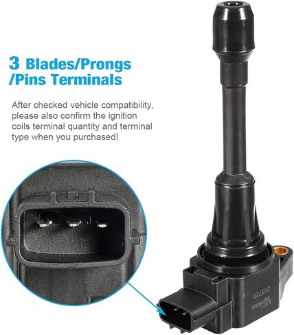 حزمة ملف الإشعال UF549 متوافقة مع نيسان ألتيما سنترا كيوب روج فيرسا NV200 باثفايندر بديلة لإنفينيتي FX50 M56 QX60 QX70 C1696 UF-549 5C1753، مجموعة من 4 in Kuwait