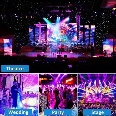 LED Blinder Stage Par Lights: 200W LED Strobe Stage Light COB 3IN1 RGB Blinder Dimmable Par Spotlight by DMX Control for Wedding Party Chauvet Theater Concert Band Stage Lighting Effects in Saudi Arabia