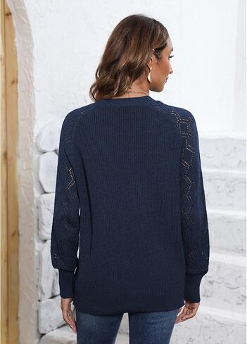 LILBETTER Women's Long Sleeve Button Down V Neck Classic Sweater Knit Cardigan in Saudi Arabia