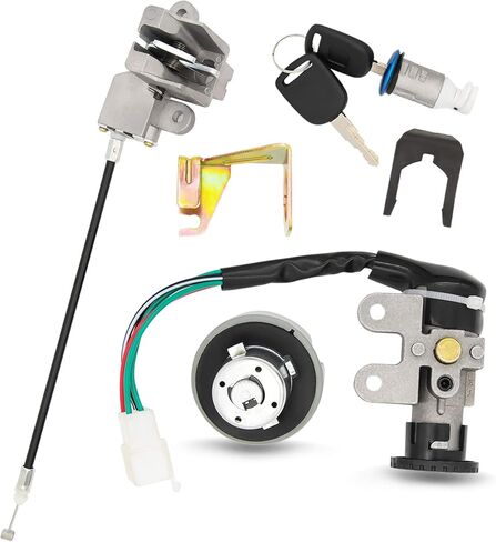 KIE مفتاح الإشعال مفتاح قفل خزان الغاز مجموعة غطاء متوافق مع GY6 49cc 50cc سكوتر الدراجة TaoTao Peace Roketa Jonway NST Tank in Kuwait