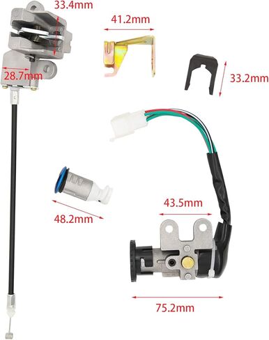 KIE مفتاح الإشعال مفتاح قفل خزان الغاز مجموعة غطاء متوافق مع GY6 49cc 50cc سكوتر الدراجة TaoTao Peace Roketa Jonway NST Tank in Kuwait