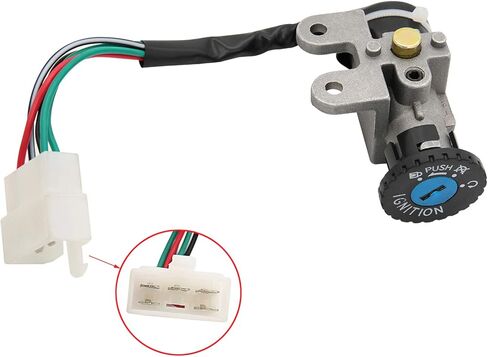 KIE مفتاح الإشعال مفتاح قفل خزان الغاز مجموعة غطاء متوافق مع GY6 49cc 50cc سكوتر الدراجة TaoTao Peace Roketa Jonway NST Tank in Kuwait