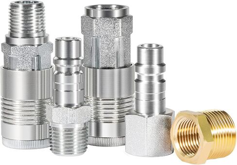 (S-224) طقم وصلة توصيل وقابس ومخفض لخرطوم الهواء على طراز G – 5 قطع in Kuwait