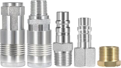 (S-224) طقم وصلة توصيل وقابس ومخفض لخرطوم الهواء على طراز G – 5 قطع in Kuwait