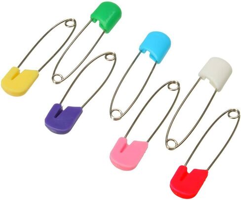 LEFV™ Diaper Pins 2.1inch Cloth Nappy Safety Pins,Pack of 100 (Purple) in Saudi Arabia