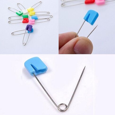 LEFV™ Diaper Pins 2.1inch Cloth Nappy Safety Pins,Pack of 100 (Purple) in Saudi Arabia