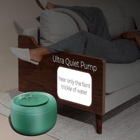 نافورة مياه TUG Nugget Lite للحيوانات الأليفة | نافورة شرب للقطط والكلاب سعة 2.5 لتر (أخضر) in Kuwait