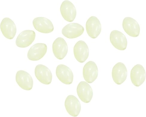 PATIKIL Glow Fishing Beads Plastic Oval Rubber Luminous Fishing Bait Eggs Rig Bead Tackle Lures Accessories with Box in Saudi Arabia