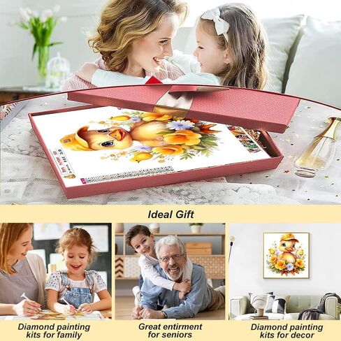 FHBUBPUP Diamond Painting Kits for Adults, Duck Diamond Art Kits, Full Drill Round Gem Art, DIY Paint with Diamond Beads Crafts for Home Wall Decoration Gifts 12x12 inch in Saudi Arabia