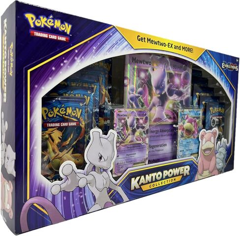 Pokemon TCG: Mewtwo-EX Slowbro-EX Kanto Power Premium Collection, 10 XY Evolutions Booster Packs in Saudi Arabia