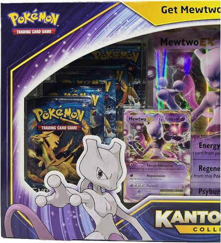Pokemon TCG: Mewtwo-EX Slowbro-EX Kanto Power Premium Collection, 10 XY Evolutions Booster Packs in Saudi Arabia