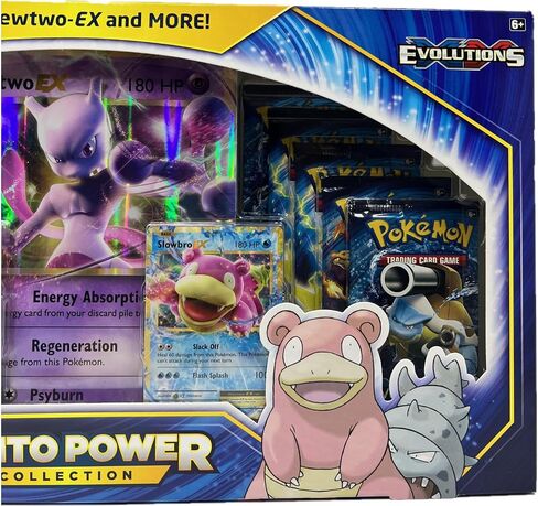Pokemon TCG: Mewtwo-EX Slowbro-EX Kanto Power Premium Collection, 10 XY Evolutions Booster Packs in Saudi Arabia