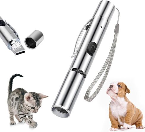 ألعاب تفاعلية للقطط، ألعاب ممتعة للقطط الداخلية مع 5 أنماط قابلة للتعديل، لعبة تفاعلية لمطاردة التمارين للقطط القابلة لإعادة الشحن عبر USB، هدية رائعة للقطط والكلاب (الضوء الأخضر) in Kuwait