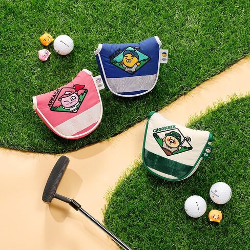 KAKAO FRIENDS GOLF Go Green Mallet Putter Cover, Character Golf Club Cover, Nylon Cover in Saudi Arabia