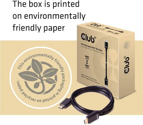 كابل Club3D CAC-1372 فائق السرعة HDMI 2.1 معتمد 4K 120 هرتز 8K 60 هرتز M/M 2 متر - 6.56 قدم in Saudi Arabia