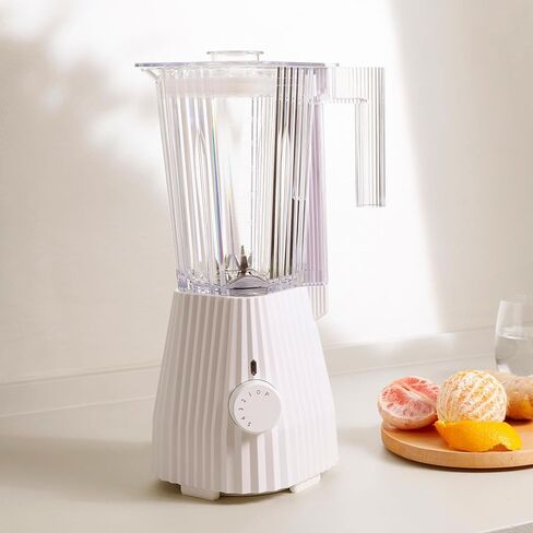 Alessi Plissé MDL09W/USA - Blender in Thermoplastic Resin, Graduated Pitcher in PCTG, US Plug 700W, White in Saudi Arabia