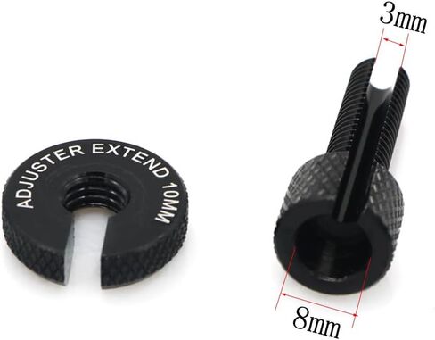 M8 Motorcycle Clutch Cable Wire Adjuster Screw Universal lengthen Nut Bolts ATV UTV Sport Motorbike Aluminum (Black) in Saudi Arabia