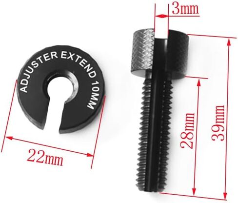M8 Motorcycle Clutch Cable Wire Adjuster Screw Universal lengthen Nut Bolts ATV UTV Sport Motorbike Aluminum (Black) in Saudi Arabia