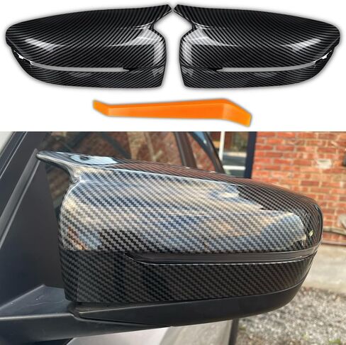Carbon Fiber Side Mirror Cover Cap Replacement for 2017-2022 BMW 3 Series G20 320i 325i 330i 5 Series G30 525i 530i 540i M Sport Accessories Auto Exterior Tuning Body Mirror Parts & Trim, 1Pair in Saudi Arabia