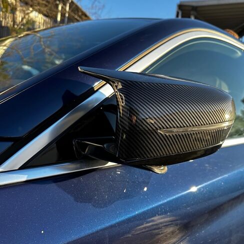Carbon Fiber Side Mirror Cover Cap Replacement for 2017-2022 BMW 3 Series G20 320i 325i 330i 5 Series G30 525i 530i 540i M Sport Accessories Auto Exterior Tuning Body Mirror Parts & Trim, 1Pair in Saudi Arabia