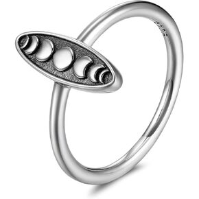 Moon Phase Ring 925 Sterling Silver Moon Phase Jewelry Vintage Moon Phases Stacking Ring Jewelry Christmas Gifts for Women in Saudi Arabia
