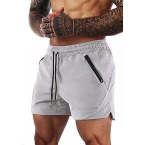 Mens Gym Shorts 5 Inch Slim Workout Shorts Lightweight Quick Dry Running Athletic Shorts with Pockets