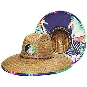Flamingo Lifeguard Straw Hat Natural