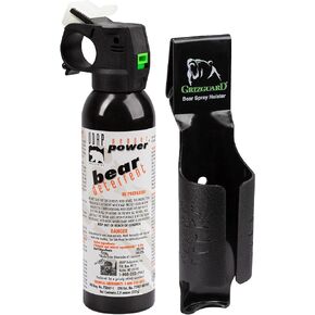 UDAP Pepper Power Bear Spray Self Defense Deterrent with Griz Guard Holster for Camping, Hiking, Fishing, Powerful Blast Pattern, 30 ft Fog Barrier, 12SO, 7.9 oz