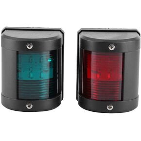 Navigation Signal Light,Pair of IP66 Signal Lamp Red Green LED Navigation Warning Light Replacement for Marine Boat Yacht 12V